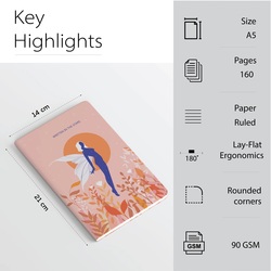 Factor Notes Written in Stars A5 90GSM 160Pgs Ruled NoteBook  -FN2093